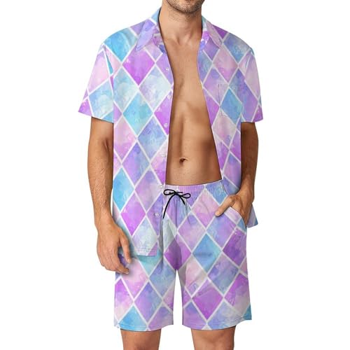 Chemise hawaïenne hommes avec ensemble pantalon de plage et short d'été léger S