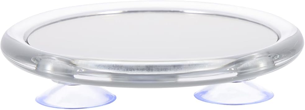 MAGICLULU Suction Cup Vanity Mirror Magnifying 20x Mirror Pocket Make up Mini Lighted Makeup Round Vanity Bathroom Shower Wall Plastic Frame Travel White Glass Sucker