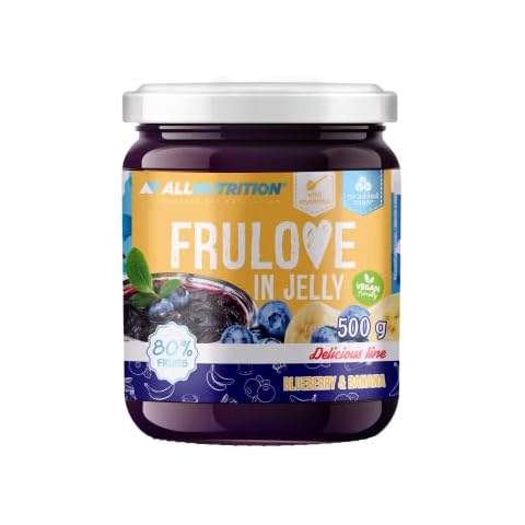 ALLNUTRITION Mermelada sin Azúcar - Frulove en Gelatina de Arándanos y Plátanos Cover