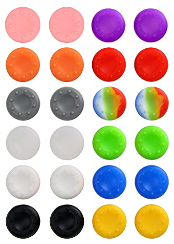Replcement Thumb Grip Compatible with Xbox Compatible with PS4 Compatible with PS5, 12 Pairs