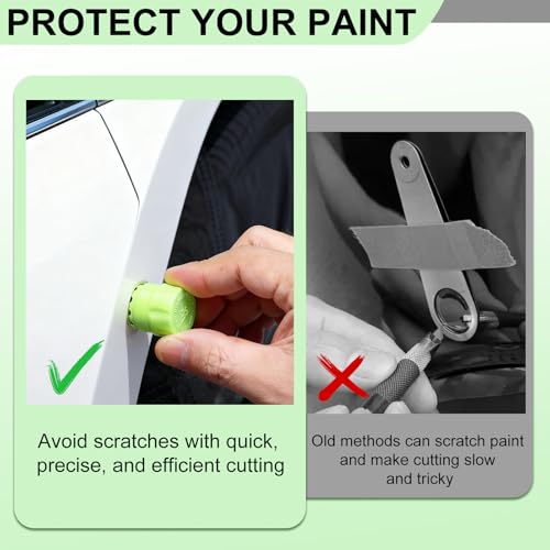 WODHMIEY 16-25mm Sensor Cut,Car Sensor Hole Cutter Kit, High Strength Plastic Car Wrap Film Sensor Cutting Template with Transparent Box for Vehicle Parking Sensors Wrap Tool Kit (Green) - Thumbnail 5