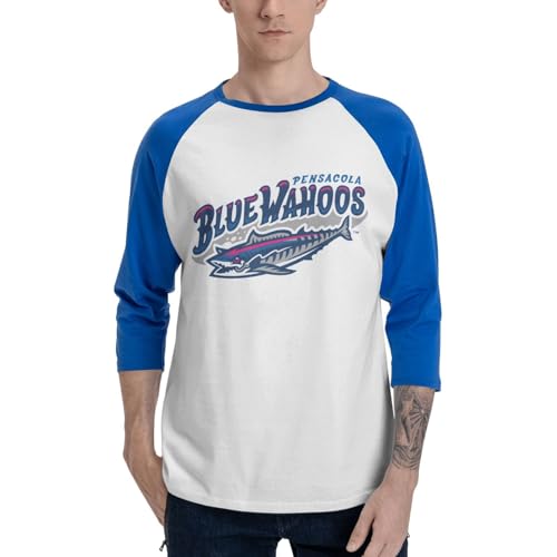 Pensacola Blue Wahoos Men'S Raglan Sleeves Baseball T-Shirts
