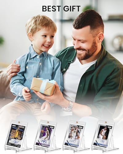 Frstem Magnetic Card Holder 10 Stück 35PT Magnetischer Kartenhalter mit 10 Stk Kartenständer, Photocard Holder, Premium-Karten Hüllen mit UV-Schutz/Wasserdicht,für Magic, Yugioh, Sportkarten Sammlung.