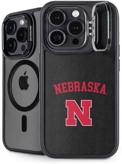 Skinit Kickstand Phone Case Compatible with iPhone 15 Pro Max - Officially Licensed University of Nebraska Blackshirts Design