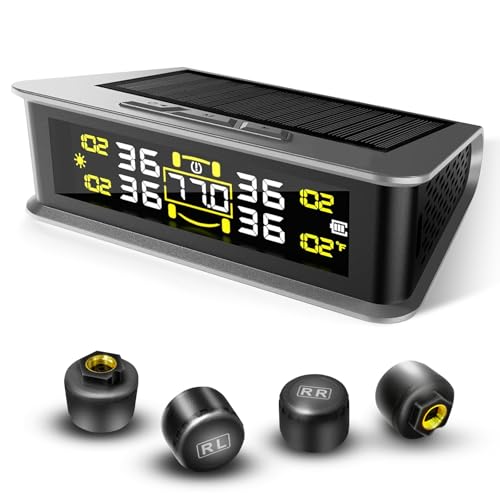 RV Tire Pressure Monitoring System, TPMS Tire Pressure Monitor with Solar Charge,...