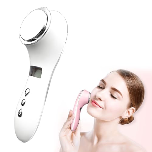 Dispositivo de Belleza Facial con infusión de Calor y frío, Dispositivo Facial con vibración y Funciones reafirmantes de frío Helado y desintoxicantes de Calor, para una Limpieza eficaz