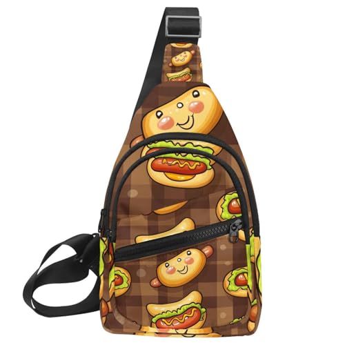 Mochila cruzada ergonómica que alivia la presión en la espalda con diseño de mapa vial