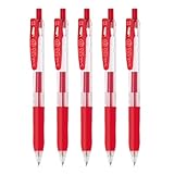 ゼブラ ジェルボールペン サラサクリップ 0.3mm 赤 5本セット P-JJH15-R5-AZ