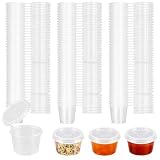 150 Piezas Tarros de Plastico con Tapa Pequeños, Cremas (1oz)