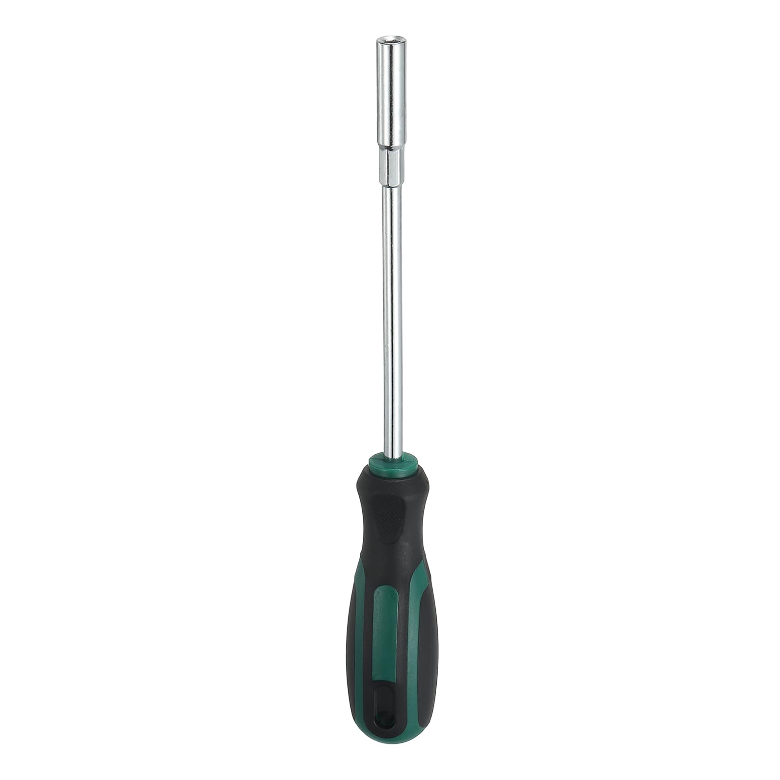 sourcing map Metric Nut Driver 5mm CR-V Non-Magnetic Tip Hollow Shafts Hex Socket Screwdriver with Anti-Slip Handle for Automobile Repair Bit Driver, Green/Black