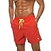Produktbild donhobo Badeshorts für Herren Schnelltrocknend Schwimmhose Badehose Jungen Strand Surf Freizeit Schwimmen Laufen Board Shorts (Orange, XL)