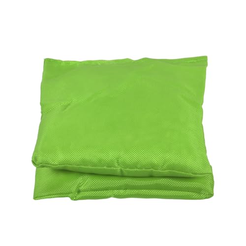 M METERXITY 2 Pack Cornhole Bean Bags - Canvas Sandbag with Plastic Particles, Apply to Bean Bag Throwing Games/Outdoor Activities(Green)