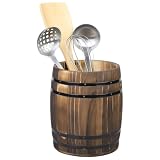 MyGift Wine Barrel Utensil Crock