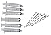 1 X by double2house, 6 x 10ml syringe with blunt 4" long needle to refill ink cartridge CISS, glue craft