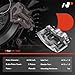 A-Premium Disc Brake Caliper Assembly with Bracket Compatible with Select Dodge Models - Ram 1500 2006-2008, Ram 2500/Ram 3500 2003-2008 - Rear Driver and Passenger, 2-PC Set