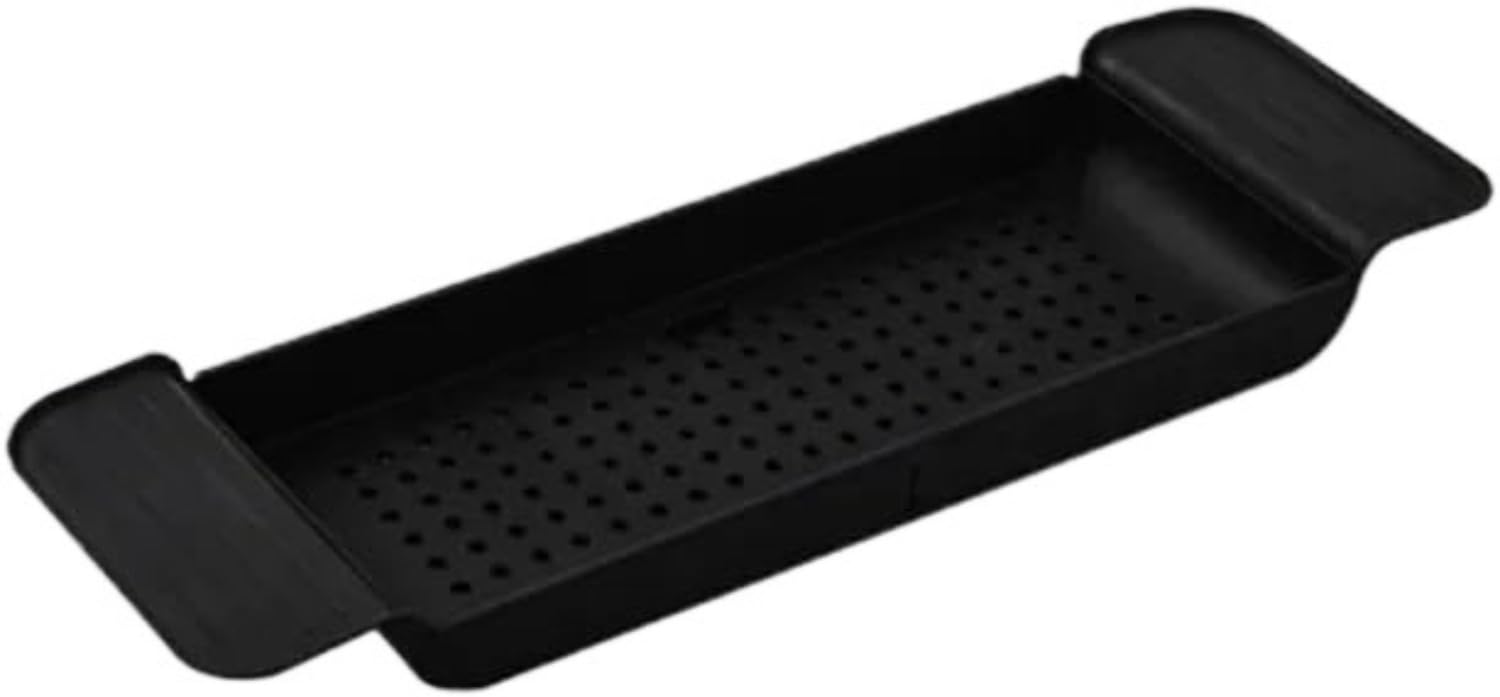 Estante de baño ajustable y drenable con soporte retráctil para tableta