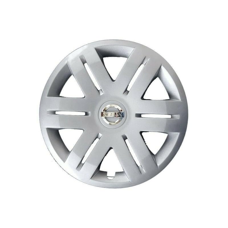 Kit di 4 copricerchi adattabili - per NISSAN PRIMASTAR modello 2003 -> (LOGO CROMATO) - diametro 16"