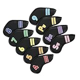 BUGUUYO 9 pièces Housse de Club de Golf avec Colorés Protection Respirante pour Têtes d...