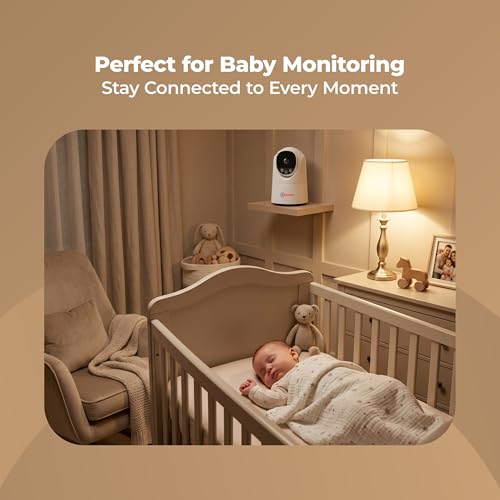 Image of Trueview 3MP WiFi Robot Camera | Baby Monitoring & Home Security | Night Vision | AI Motion Tracking | 360 Pan Tilt | Two-Way Talk | Alexa | T18296S