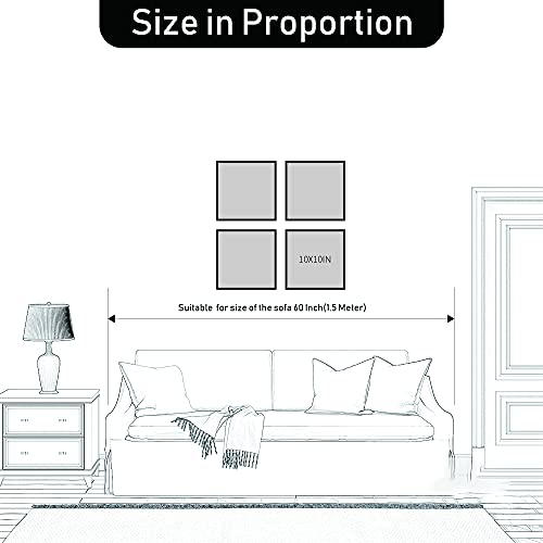 Artbyhannah 4 Pack Framed Funny Woodland Baby Nursery Wall Art Decor With 10X10 Frames And Cute Safari Animals Prints For Kids Playroom Decoration, Light-Wood #TOP5