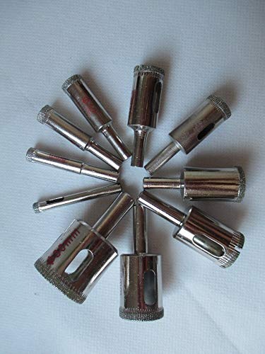 Juego de 10 brocas de diamante 6-30mm para cerámica y vidrio miniatura 3