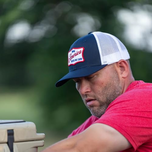 Image of Rural Cloth - Rural America United We Stand Adjustable Snapback Hats (US, Alpha, One Size, Navy /White)
