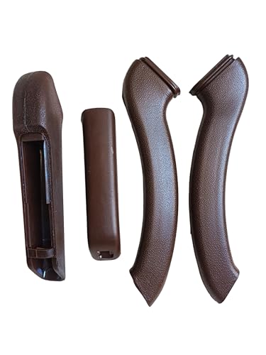 Image of Hand Brake Lever Cover Kit Compatible with Mahi,ndra XUV 500 | Premium Brown PU Leather | Anti-Slip Grip, Scratch & Dust Resistant | Easy Fit Car Interior Accessory