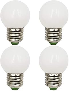 ZHENMING 4W E27 Screw Bulb 40W Daylight Natural White 4000K Incandescent Lamp Equivalent, G45 Golf Ball 230V Dimmable LED E27 Edison Light Bulbs, Pack of 4