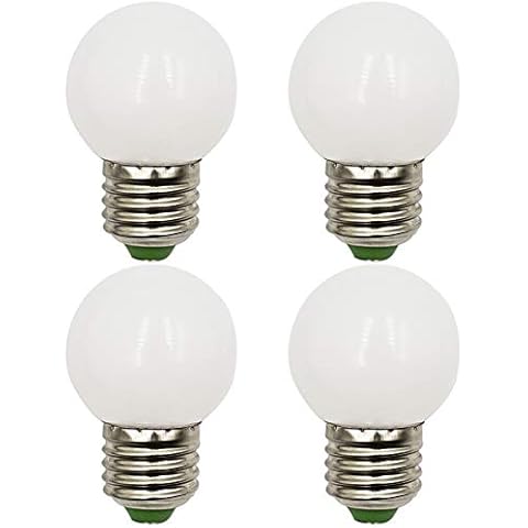 ZHENMING 4W E27 Screw Bulb 40W Daylight Natural White 4000K Incandescent Lamp Equivalent, G45 Golf Ball 230V Dimmable LED E27 Edison Light Bulbs, Pack of 4 Cover