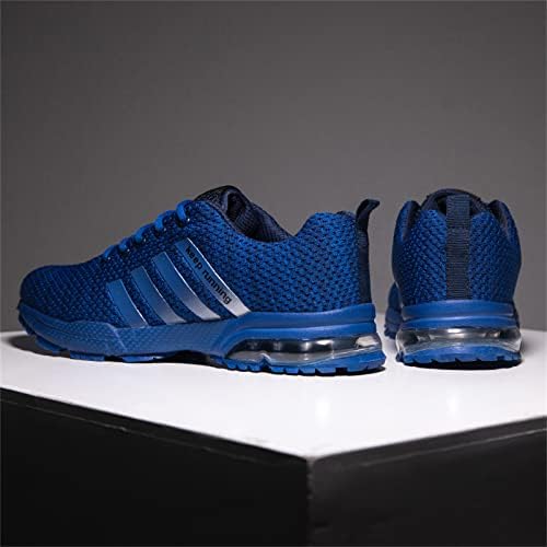 AIRAVATA Mens Trail Running Shoes Walking Tennis Air Cushion Comfortable Lightweight Jogging Gym Training Fashion Sneakers Blue Size 11 | Image 3
