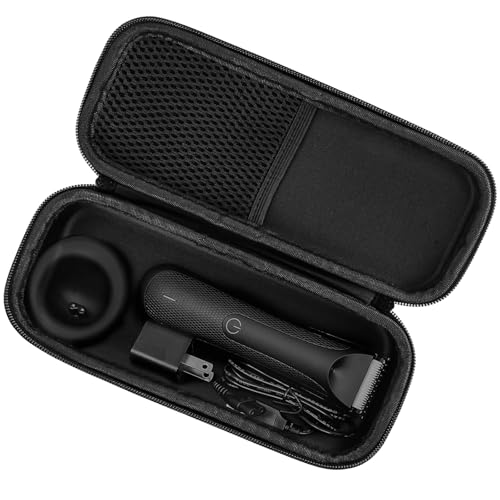 Linkidea Men's Body Trimmer Travel Case, Compatible with Manscaped Lawn Mower 3.0, 4.0, 5.0, Groin & Body Shaver, Portable Storage Bag for Grooming Kit, Compact Travel Organizer (Black)