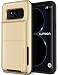 Galaxy S8 Plus Case, [HEAVY DUTY DROP PROTECTION] Hybrid Card Slot Holder Wallet Cover [Shock Absorption Cover] for Samsung Galaxy S8 Plus by Lumion (D.Folder - Gold Sand)