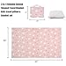VigorSpring Travel Pillow and Blanket Set for Kids, Pink Star Print, Compact Portable Design for Car, Train and Airplane