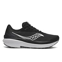 Saucony Men's Echelon 10 Sneaker, Black/Silver, US 8