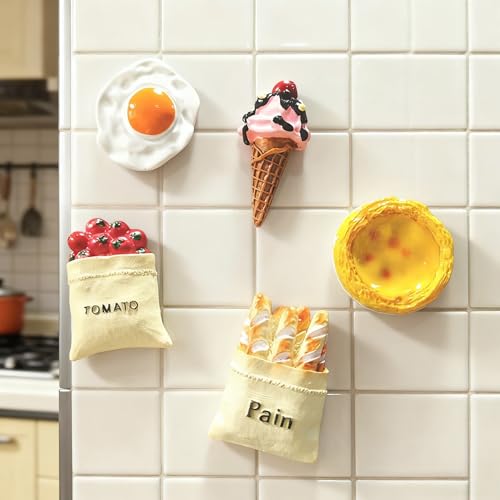 5 imanes decorativos 3D para refrigerador miniatura 2