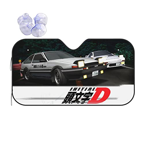 頭文字d 藤原とうふ店 拓海 サンシェード 車 フロント 車用サンシェード おしゃれな 車用品 吸盤式 日除け 遮光 遮熱 車中泊 仮眠 プライバシー保護 暑さ対策 ほとんどの車に共通 M