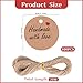 100Pcs Handmade with Love Tags Paper Hanging Tags with String 1.2” Round Brown Gift Labels with 66 ft String Personalized Handmade Tags for Crafts Candle Tins Wedding Birthday Party Favors