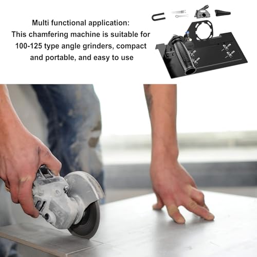 Herramienta para biselar azulejos con soporte para amoladora angular que evita vibraciones en cantos 4