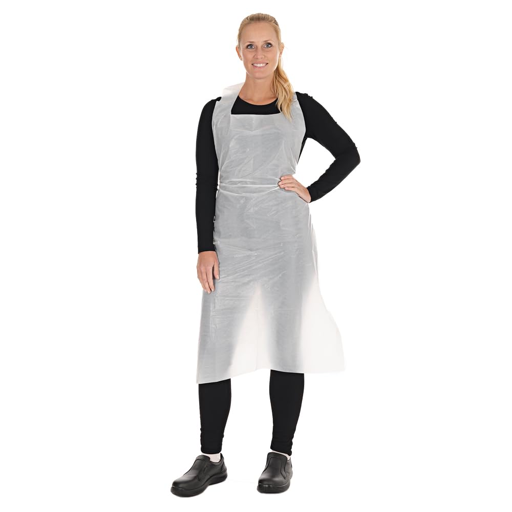 FRANZ MENSCH 1000 Stück Hygonorm Einwegschürzen ca. 20 my | LDPE, white, 20my, L: 125cm, B: 75cm, Box, Einwegschürzen, Plastikschürzen, Einmalschürzen