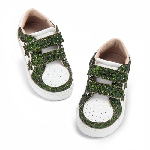 Otter MOMO Girls Sneakers Little Girls Magic Paste Shoes Glitter Sneakers Toddler