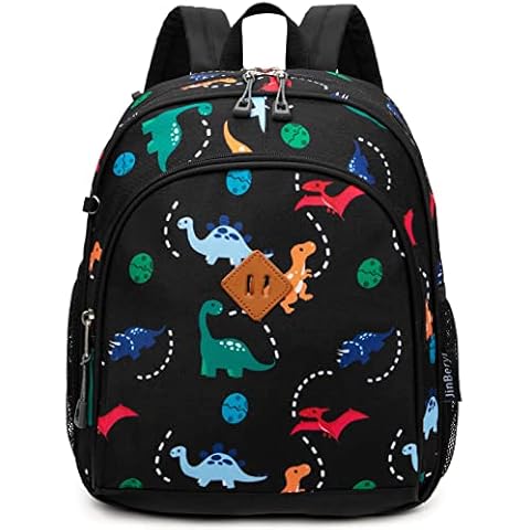 JinBeryl Toddler Backpack for Boys, Kids Dinosaur School Bag, Fits 2 3 4 Years Old (Dinosaur Black) Cover