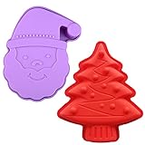 Weihnachten Silikonformen Weihnachten Silikonform Silikon-Weihnachtsbäume-Formen Formen von Weihnachtsbäumen Geeignet zum Backen von Muffins, Keksen, Schokolade, Seife, Pudding, Kuchen, Backzubehör