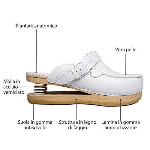 Zoccoli Relax Chiusi con Molla 38 Bianco