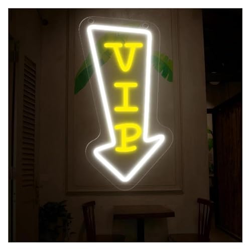 Enseignes au néon d'art suspendues VIP pour illuminer un mur sombre et triste