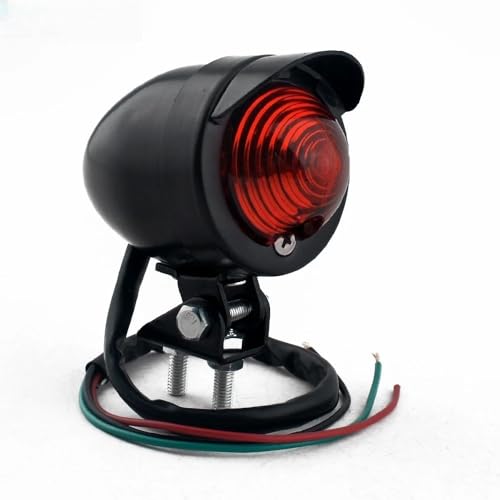 Luz trasera de parada con visera antideslumbrante para motos custom