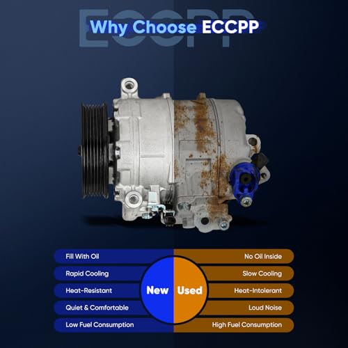 Image of ECCPP AC Compressor for BMW 528i 525i 528i 530i 650i Z4 M3 M5 M6 2006-2011 | Fast Cooling AC Compressor with Clutch