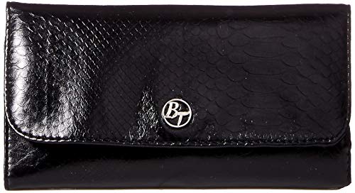 Bellaterra Cosmetics Makeup Brush Set with Natural Synthetic Bristles, 10 Pieces, Black