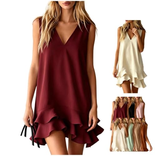 Robe courte sans manches ample qui camoufle les rondeurs avec style