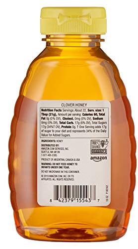 Amazon Brand - Happy Belly Clover Honey, 16 Ounce #TOP1