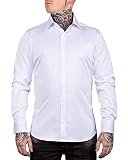 Cipo & Baxx Herren Hemd CH166 White - Regular Fit - Langarm M